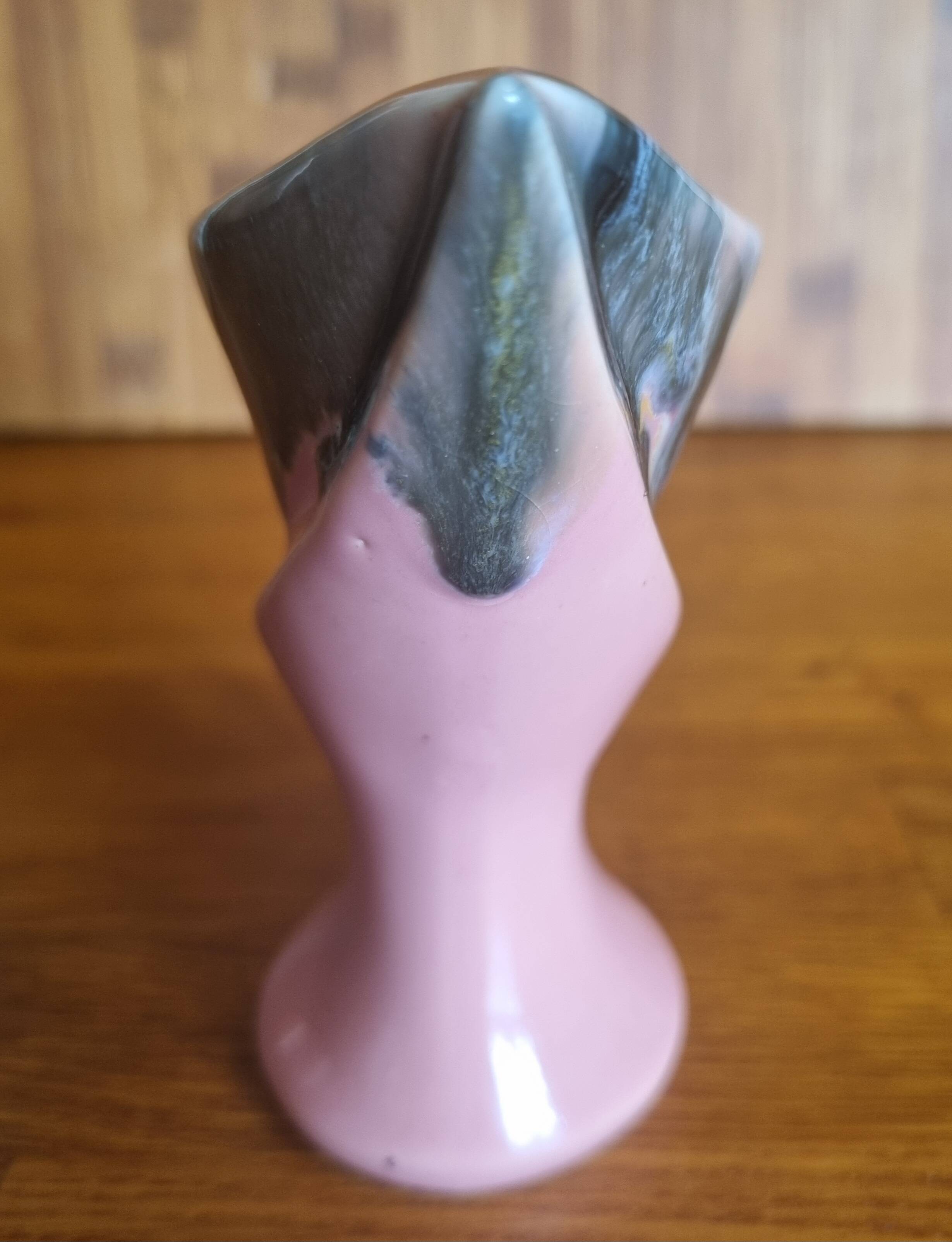 Vase vintage art déco années 50 forme libre