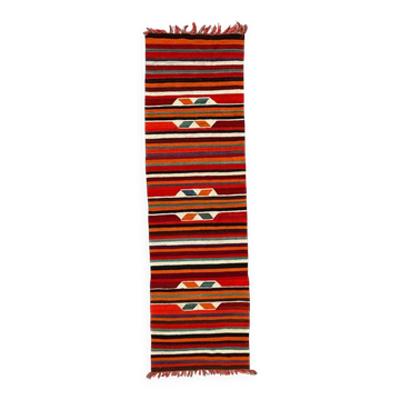 Turkish kilim runner 310x91 cm, vintage kelim rug, long and narrow 2513