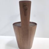 Postmodern Ebonized Beech Ice Bucket by Anri Form, Italy