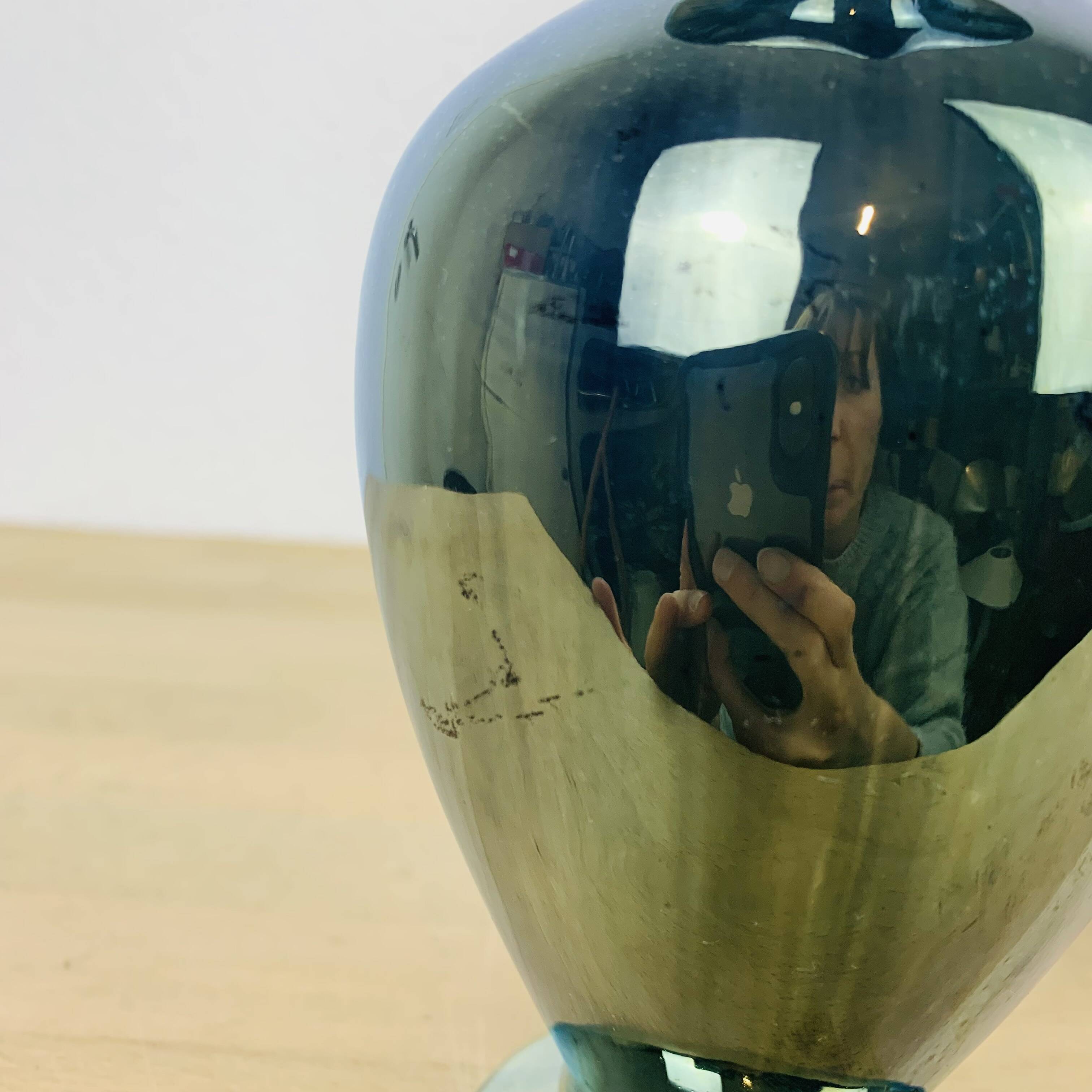 Pair of flamed sandstone vases Cytere Rambervillers