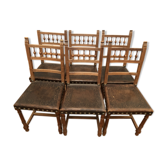 Lot of 6 Chairs Henry II