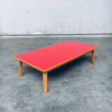 Mid-Century Red Coffee Table, Belgium, 1950s
