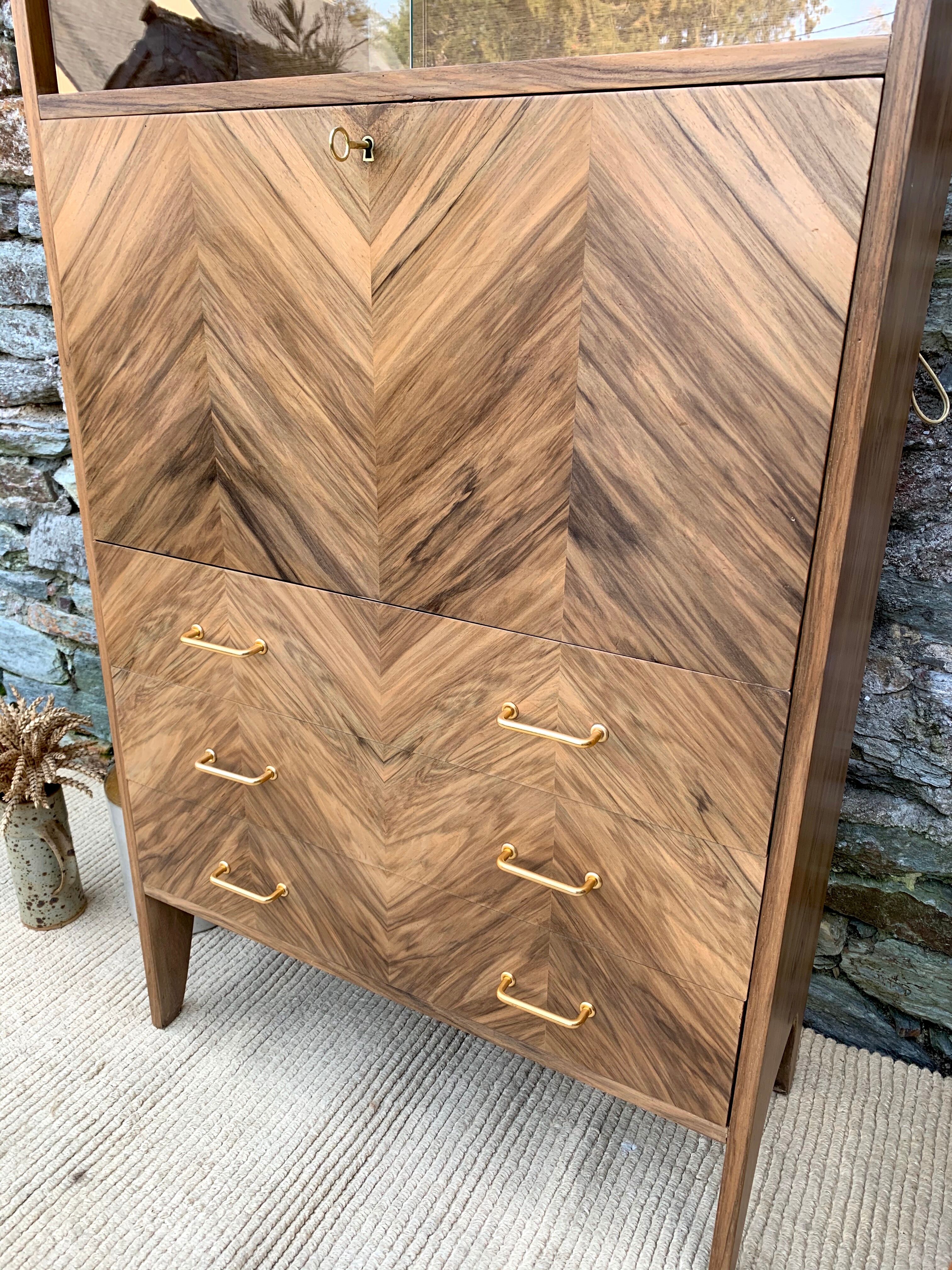 Vintage writing desk in rosewood