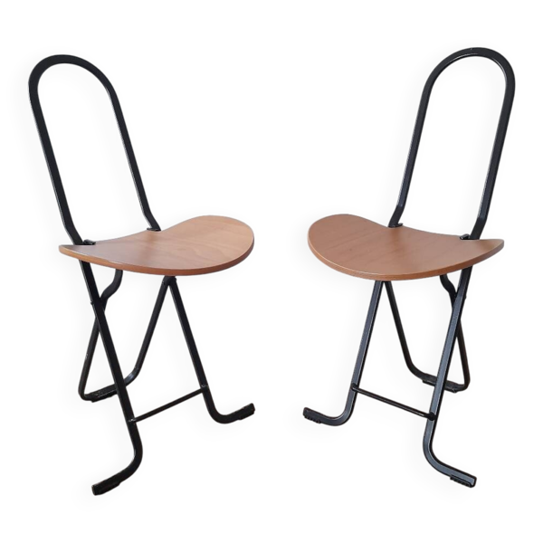 2 chaises pliantes Dafne de Gastone Rinaldi Fly line Italy
