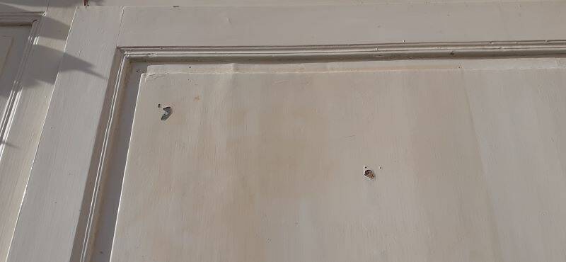 Cupboard door h201.5xl91.5cm with its 19th century molded frame