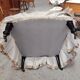Antique armchair fully restored with brass wheels.