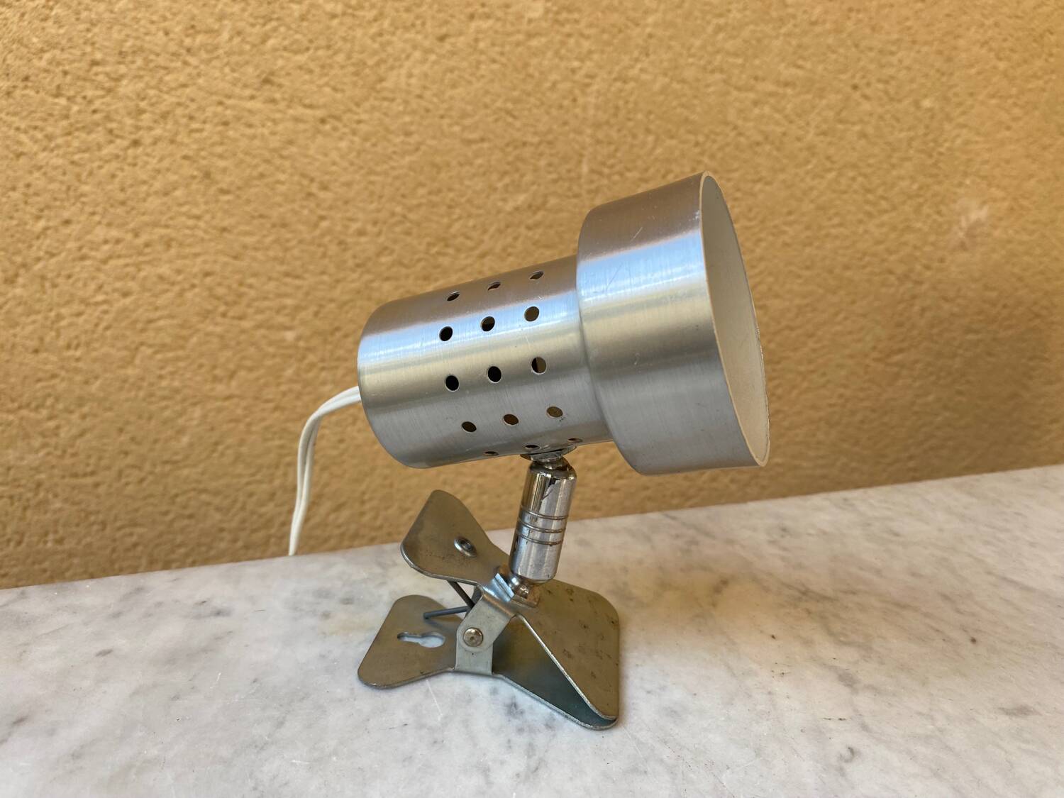 Wall lamp Mini perforated clip spot vintage design France 60s