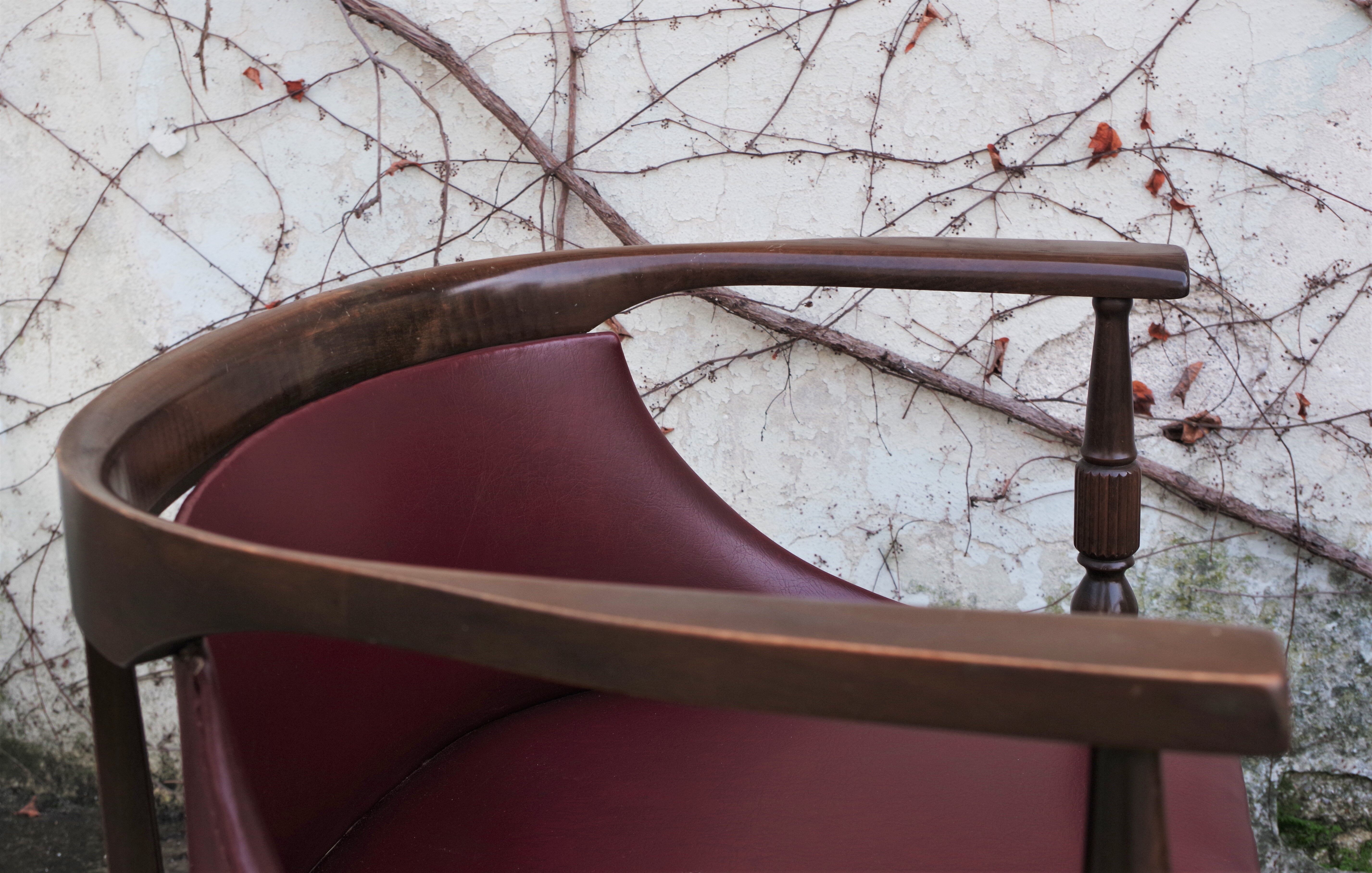 Wooden office chairs, 1950s, set of 2