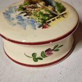 Antique porcelain candy jar and sugar bowl from Châtillon-sur-Seine