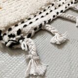 Moroccan berber carpet azilal ecru with multicolored patterns 180x101cm