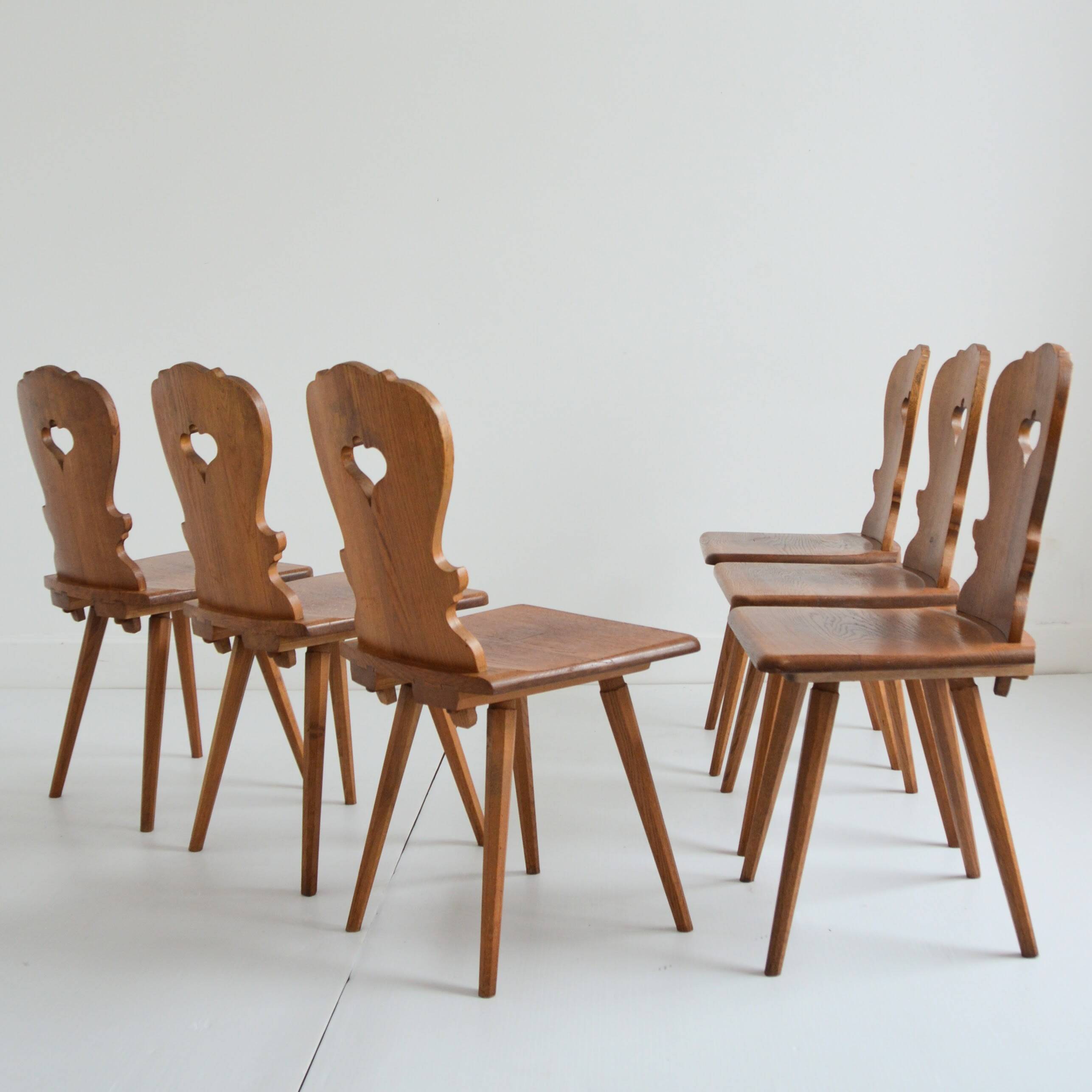 6 Swedish Brutalist chairs, 1960