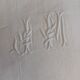 White linen damask napkins Monogram JM
