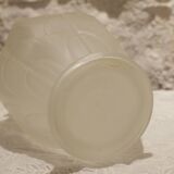 Art Deco molded and satin-finished glass vase, circa 1930