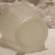 Art Deco molded and satin-finished glass vase, circa 1930