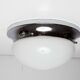 Opaline and chrome ceiling light  60s