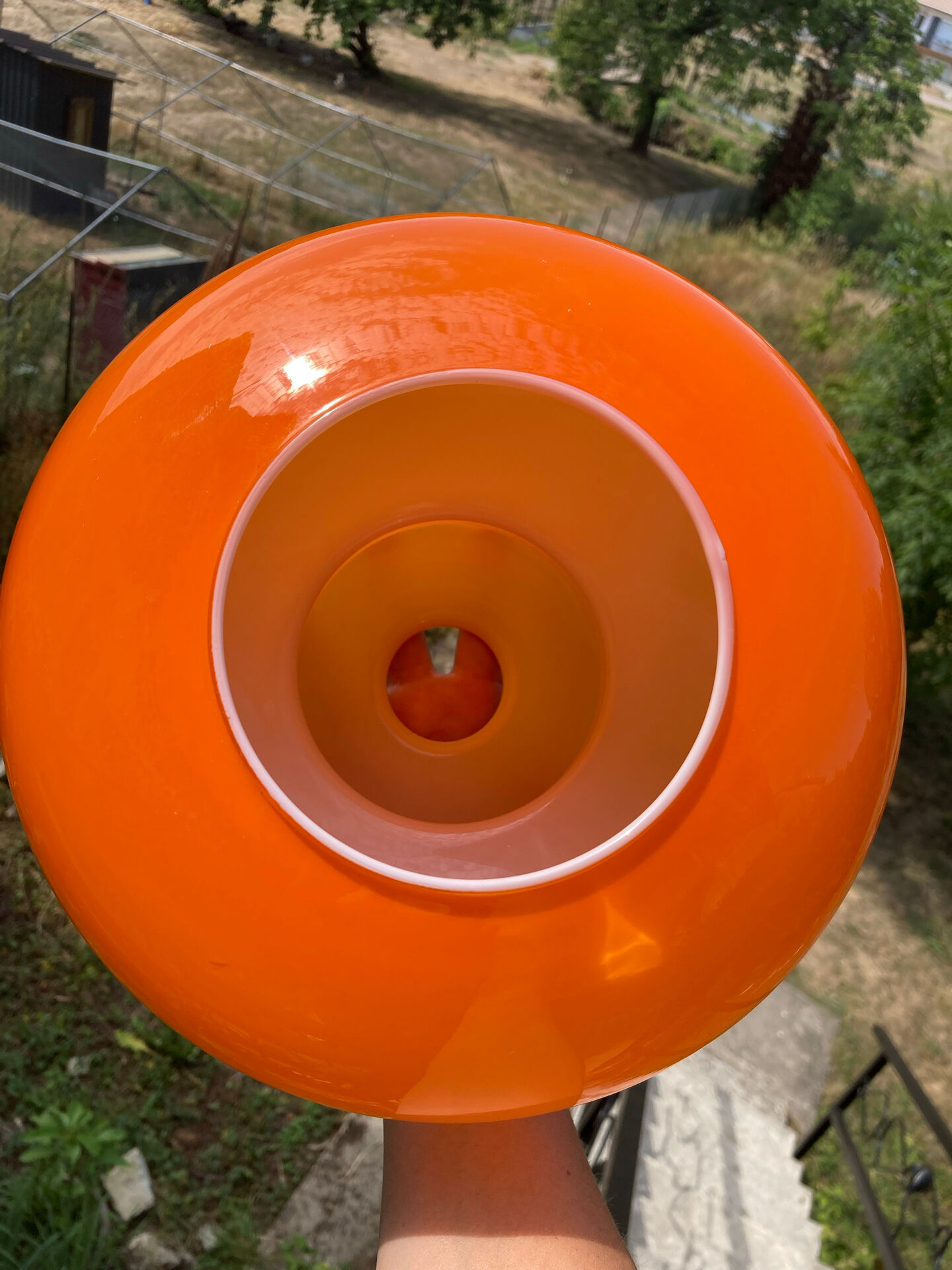 Opaline orange suspension Space Age