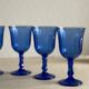 6 verres sur pieds , vintage 1980.