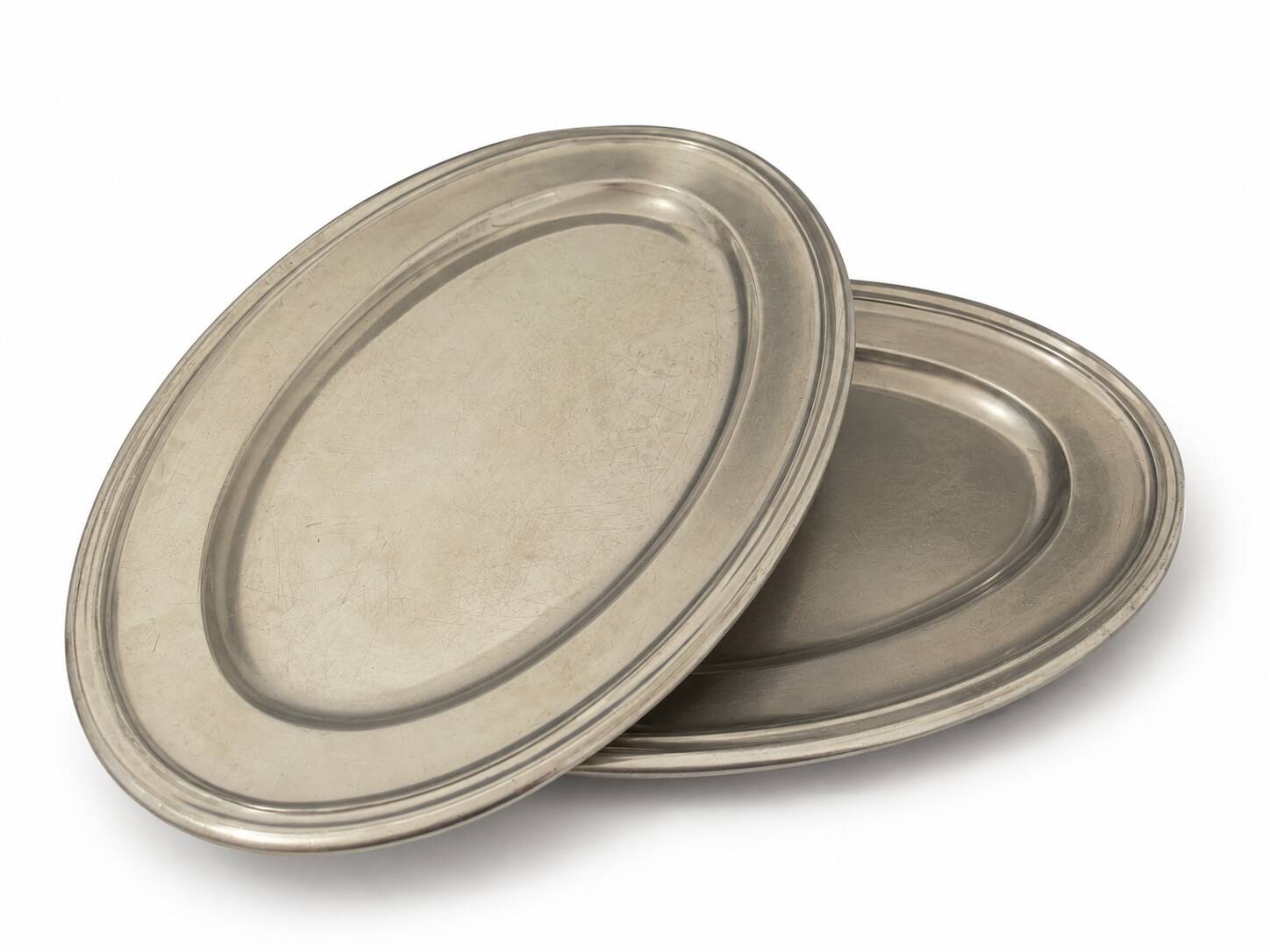 Pair of silver-plated trays 41x26 cm, first half of the 20th century.