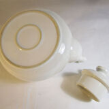 Large white ceramic teapot