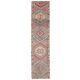 1970s Turkish hand-knotted wool cotton pink runner rug 94x335