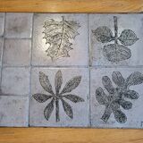 Jacques Blin coffee table in glazed ceramic, oak wood French Riviera 1960 Vintage