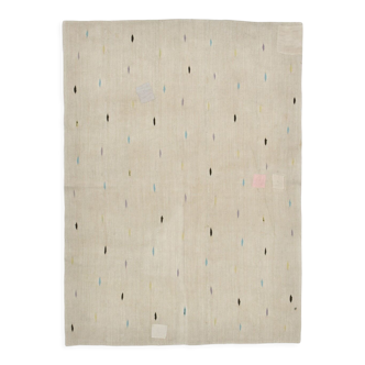 Neutral handmade hemp rug, 164x225cm