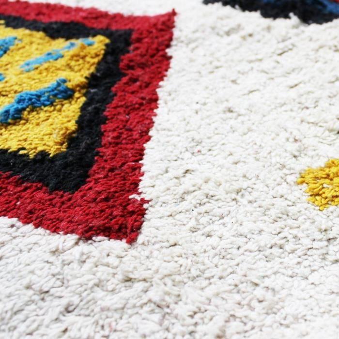 Azilal-style Berber cotton carpet 120X170 cm