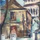 Oil on panel by Gino Milani Paris Saint-Pierre de Montmartre 1975