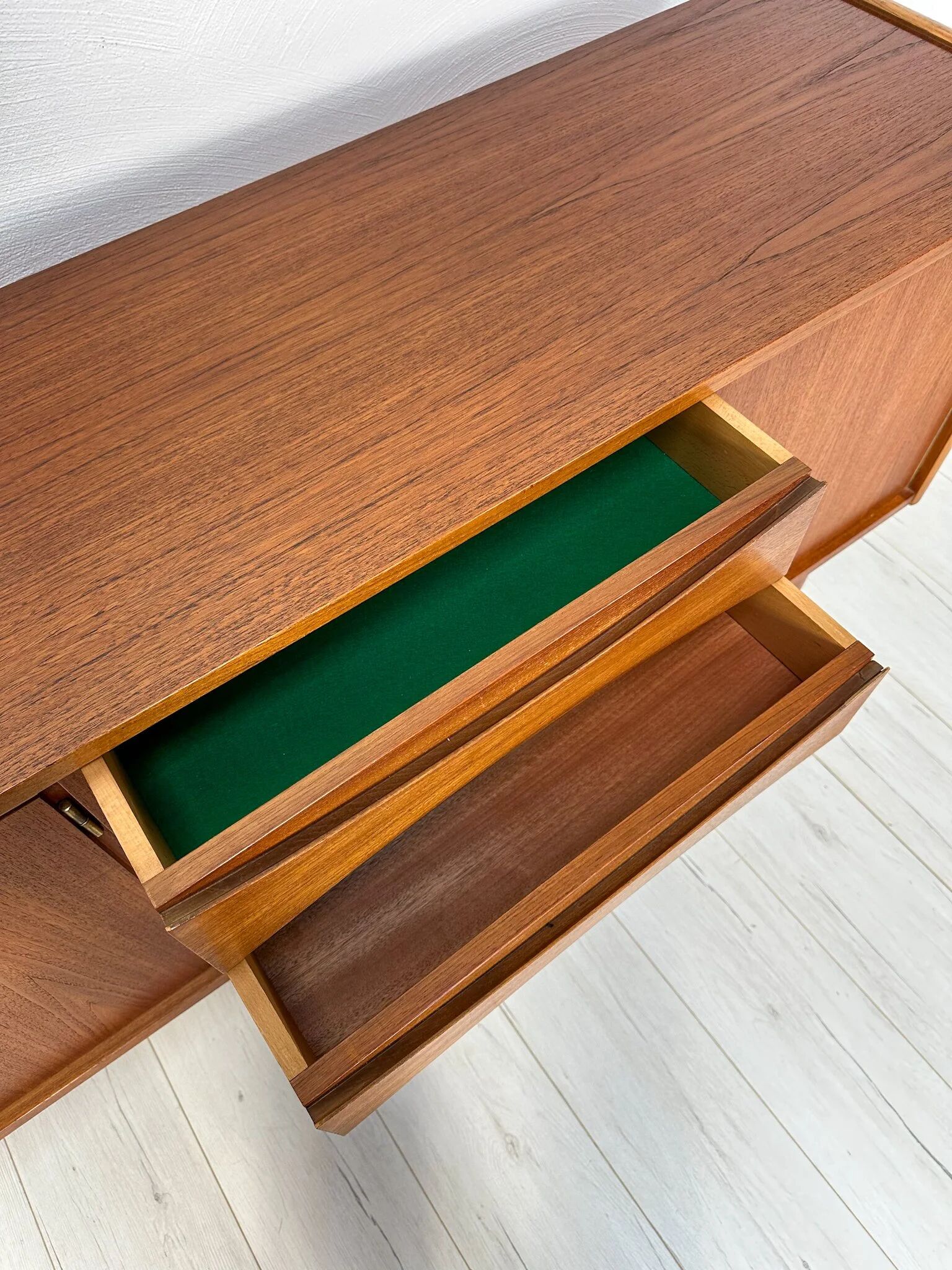 1960s Vintage Large Minimalistic Mid-Century Teak Sideboard