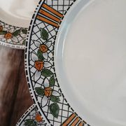 4 antique flat plates "Élisabeth"