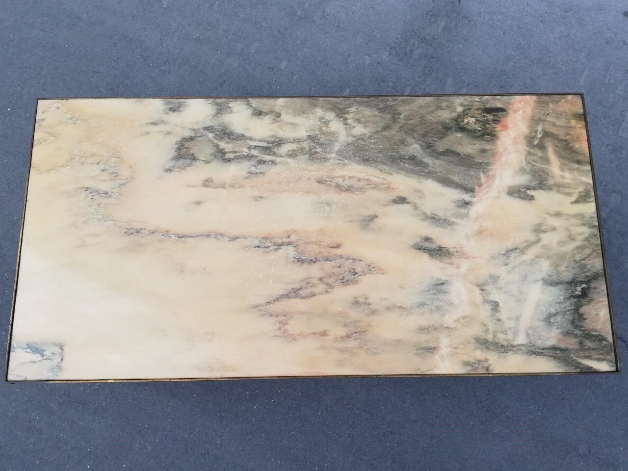 Brass and marble 1960s coffee table