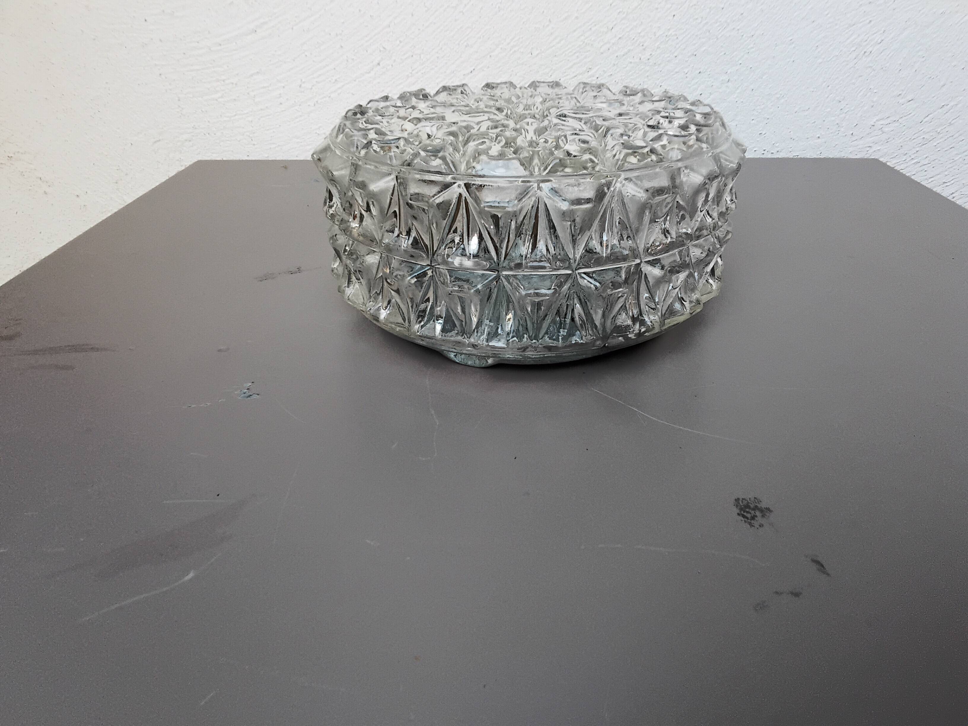 Molded glass ceiling light