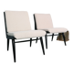 2x 'boomerang' h. mitzlaff, e. schmidt for soloform, bouclé lounge chairs, 1953