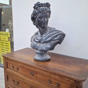 Louis XV style commode in solid walnut, 19th century rustic.