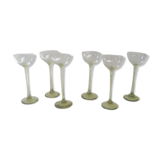 6 verres à liqueur sur pied Ouraline