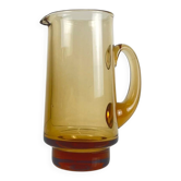 Amber blown glass jug/pitcher