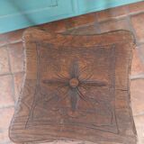 Wooden stool with turned legs
