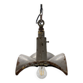 Nr. 1 Vintage industrial mirrored pendant light by Esla