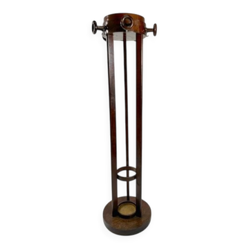 Porte-manteau en bois de la Sécession viennoise dans le style de Hoffmann, Vienne, Autriche, années 1890.