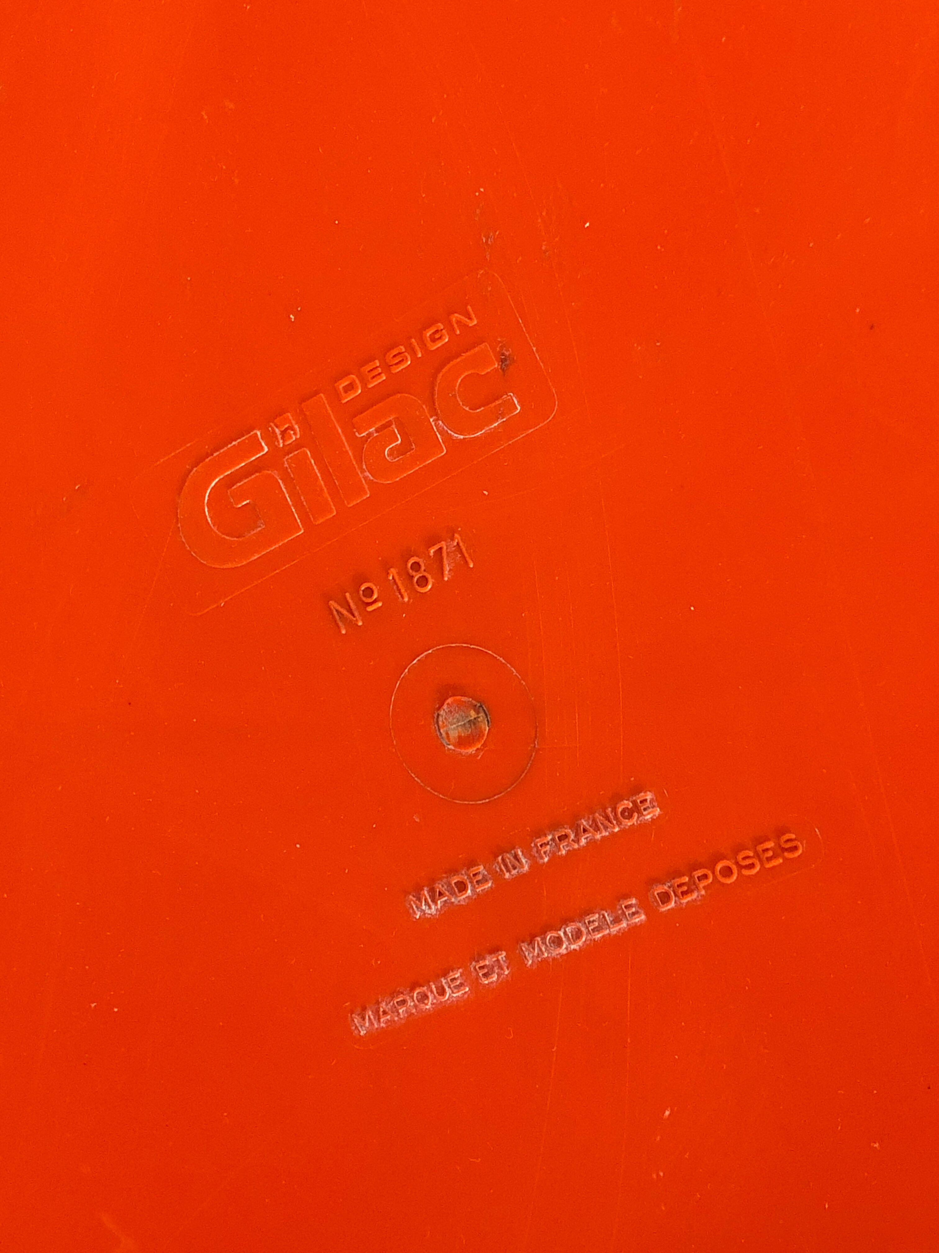 Orange coffee table 60's - 70's Gilac