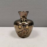 Ceramic vase with metal glaze from Frank ceramics Denmark 1970-80s.