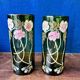 Pair of large Legras vases from the Art Nouveau period.