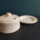 French vintage clay terra cotta cheese dish