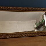 Mirror Wooden frame plaster stucco gold