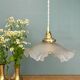 Suspension vintage lampshade in frosted glass (DEP01)