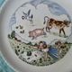 6 dessert plates or starter, the Fables de la Fontaine, vintage
