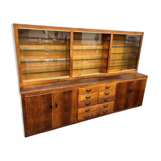 Vintage xxl laboratory cabinet / pharmacy cabinet / showcase