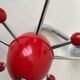 Vintage red Sputnik coat rack