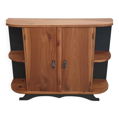 Petit buffet ou console bois naturel et noir