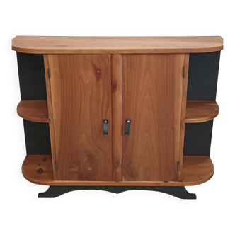 Small buffet or console in natural and black wood